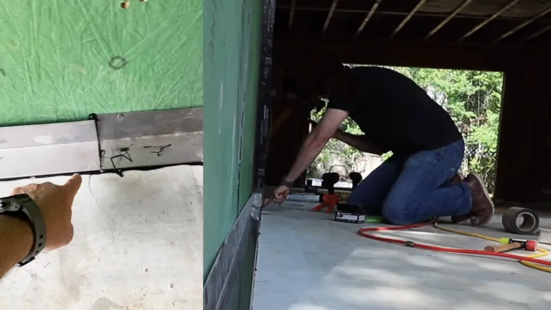 Flashing Where Siding Meets Concrete
